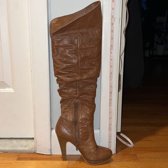 Real leather Jessica Simpson high heel boots - Picture 7 of 9